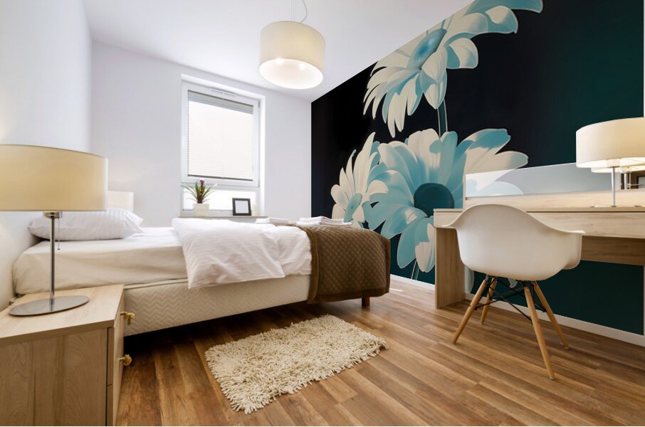 Midnight Bloom - Nocturne Floral Art Prints Mural print