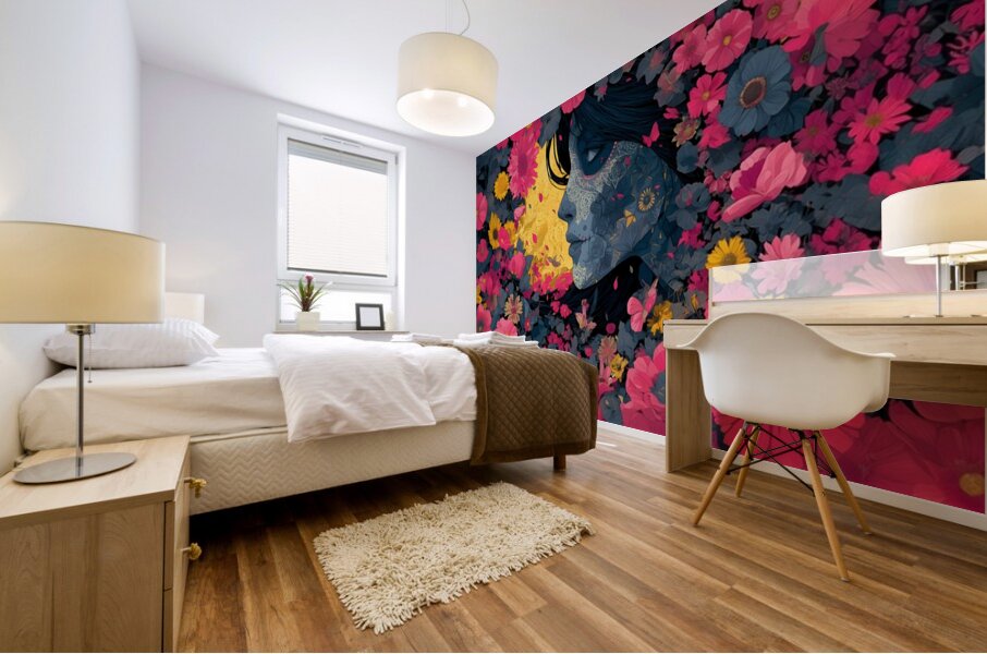 Jardin De Los Recuerdos - Garden Of Memories - Dia de los Muertos Floral Art Prints Mural print