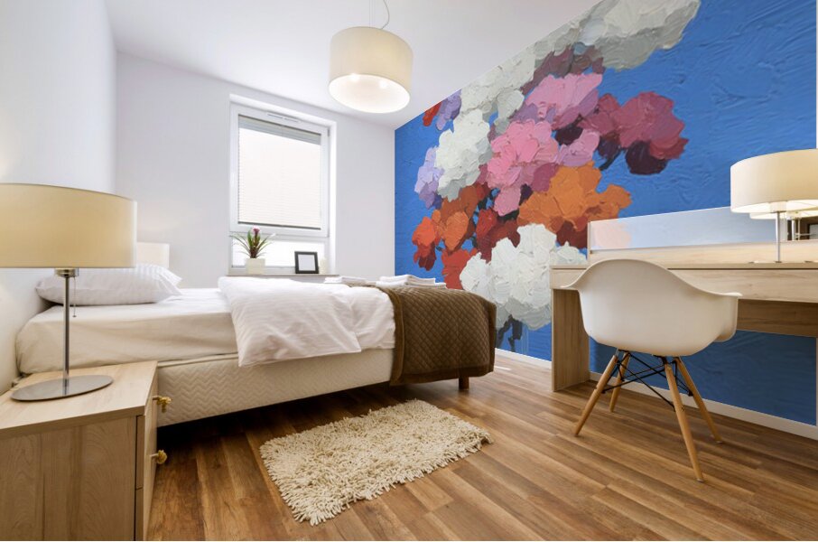 Fiori NellAzzurro - Flowers In The Blue - Italian Floral Art Prints Mural print