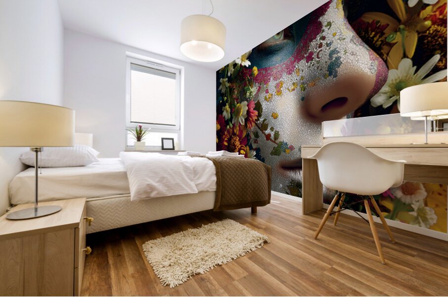 La Reina De Las Flores - The Queen Of Flowers - Pop Surreal Floral Art Prints Mural print