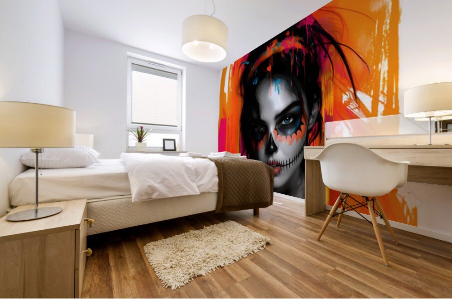 Fuego De Los Muertos - Fire Of The Dead - Dia De Los Muertos Art Prints Mural print