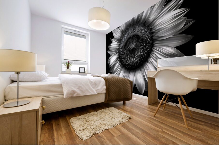 Sunflower Selfie 25 - Sunflower Portrait Art Prints Mural print