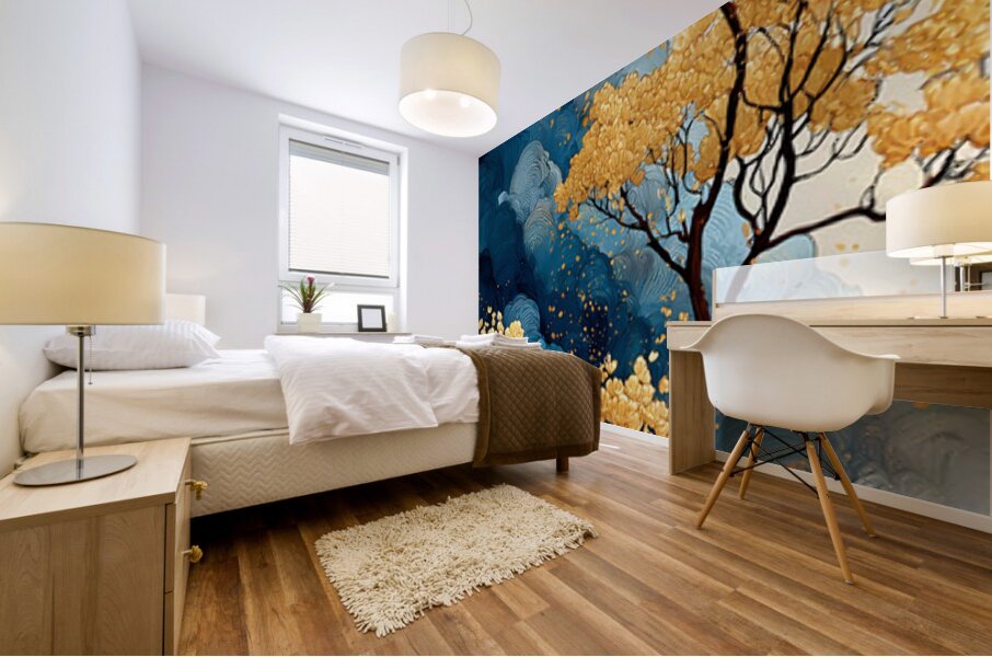 Kin No Ki 金の木 - Tree Of Gold - Japanese Nature Art Prints Mural print