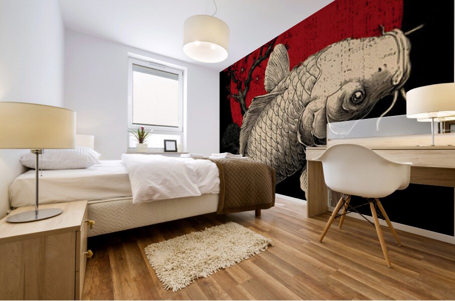 Akai Taiyo 赤い太陽 - Red Sun - Japanese Minimal Art Prints Mural print