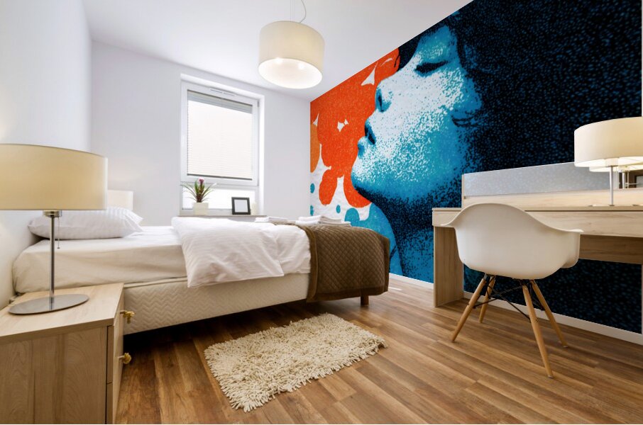 The Breath of Dreams – Vintage Abstract Portrait Art Print Mural print