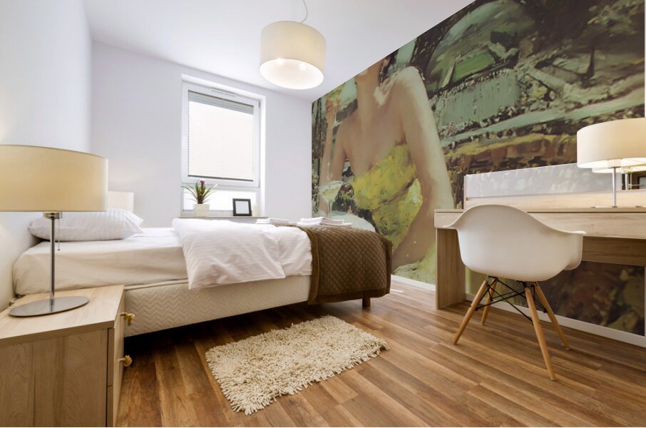 Parisian Joy Portrait – Vintage French Art Print Mural print