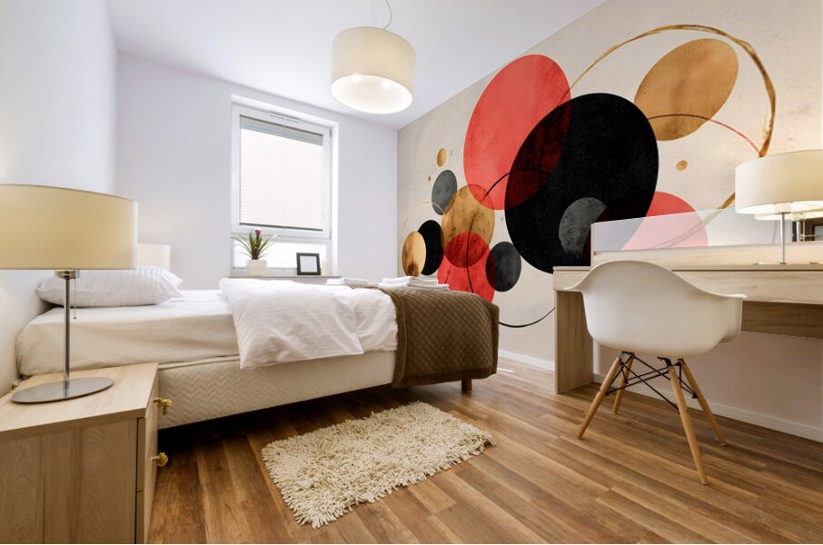 Celestial Orbits – Minimalist Geometry Art Print Mural print