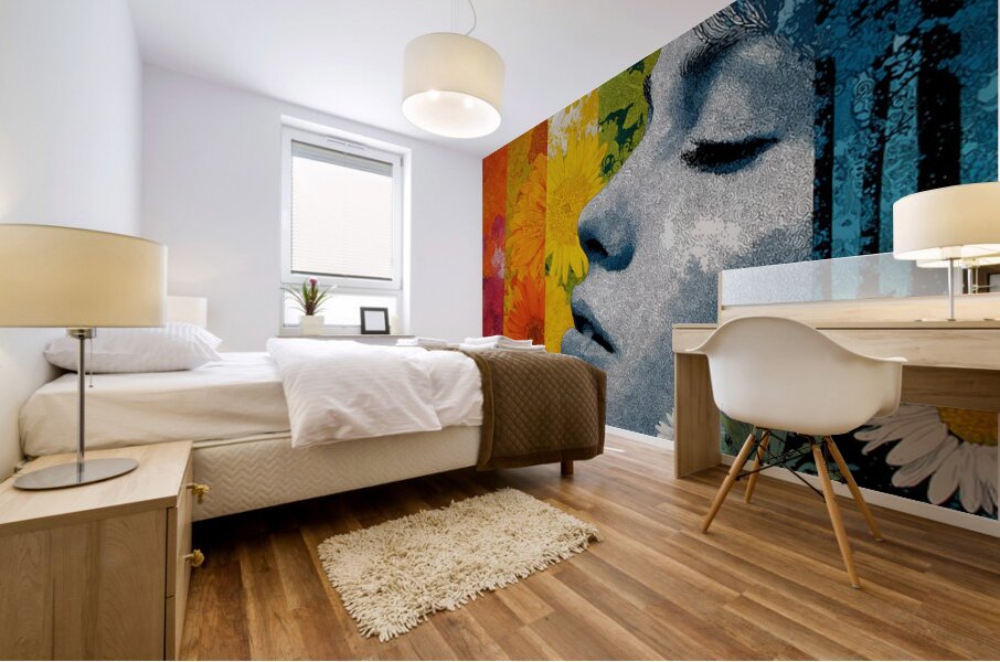 Spectrum Daydream - Floral Spectrum Portrait Art Print Mural print