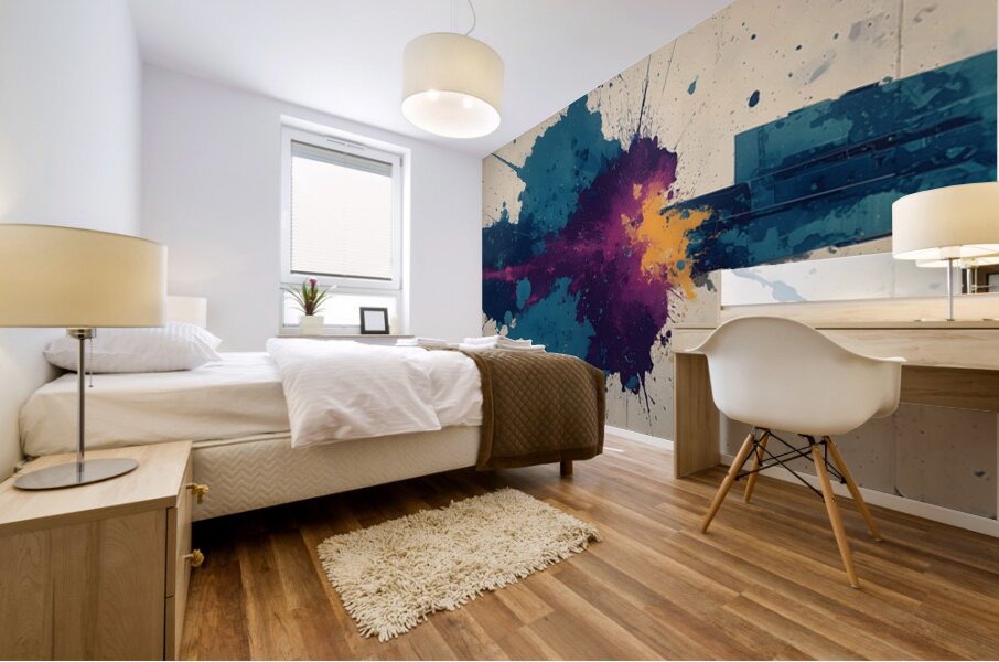 Impact Zone – Urban Splatter Abstract Print Mural print