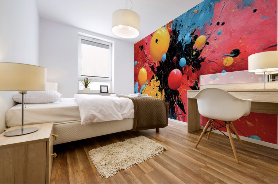Impact Core – Primary Splash Abstract Print Mural print