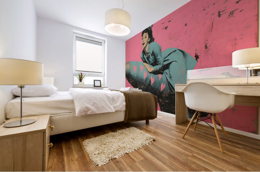 Bombshell Joyride – Pop Art Pin-Up Print Mural print