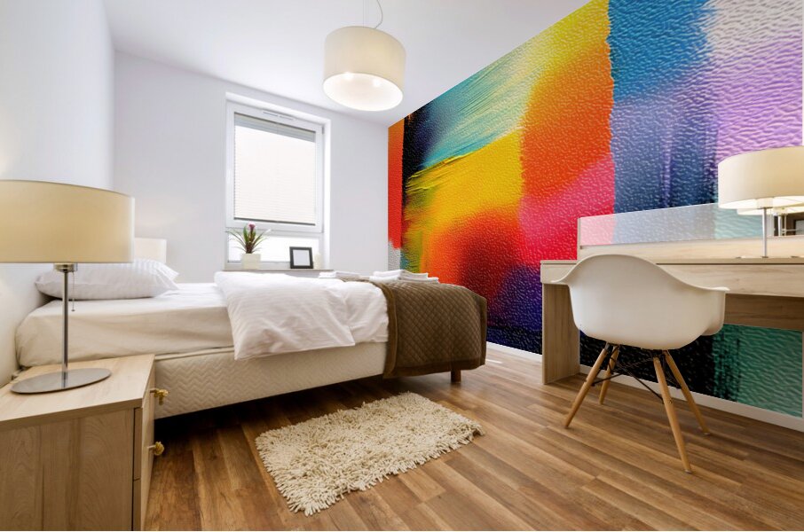 Chromatic Blocks VI – Patchwork Abstract Print Mural print