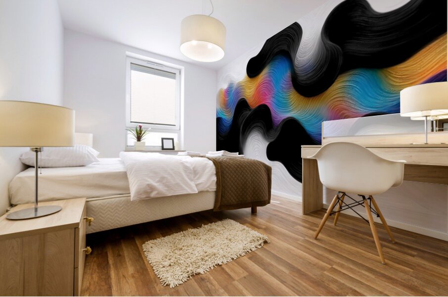 Spectrum Meander – Ribbon Flow Abstract Print Mural print