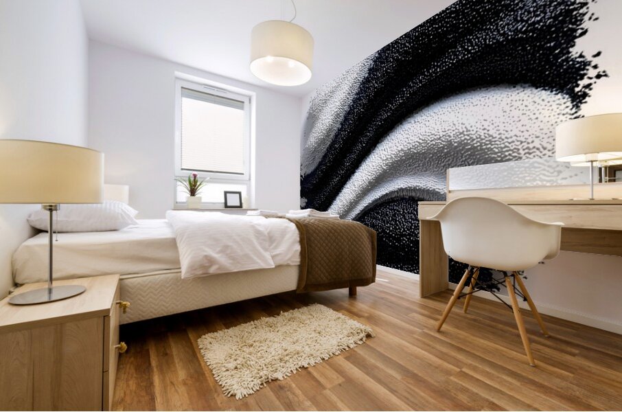 Tideform Sphere – Textured Black & White Print Mural print