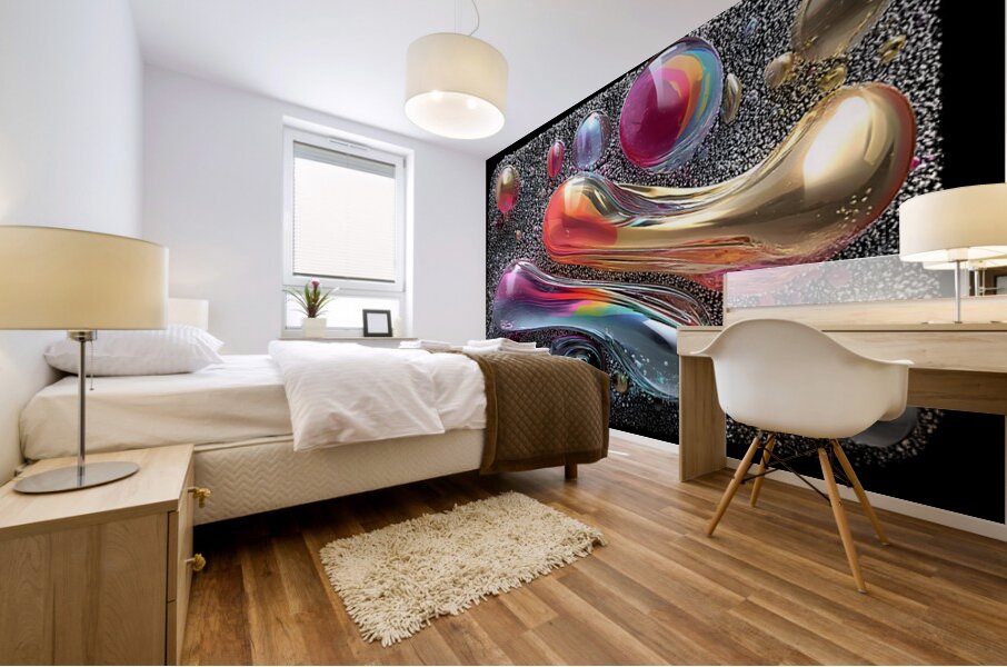 Space Jelly – Cosmic Surrealism Art Print Mural print