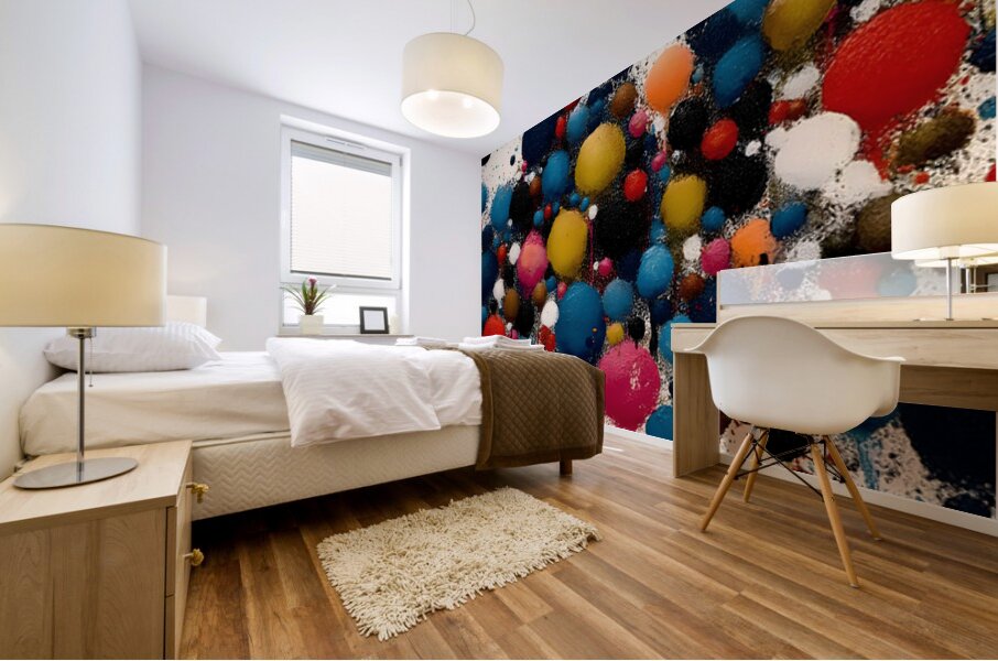 Balloon Room – Playful Pop-Color Abstract Print Mural print