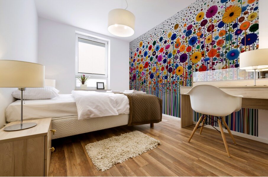 A Field That Never Ends– Abstract Wildflowers Print Mural print