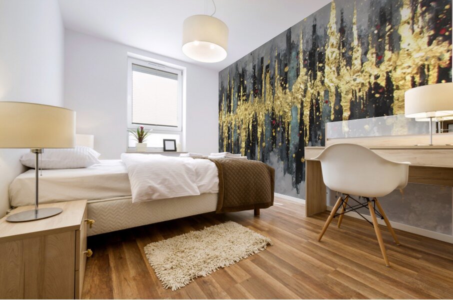 Urban Chaos – Abstract Cityscape Art Print Mural print