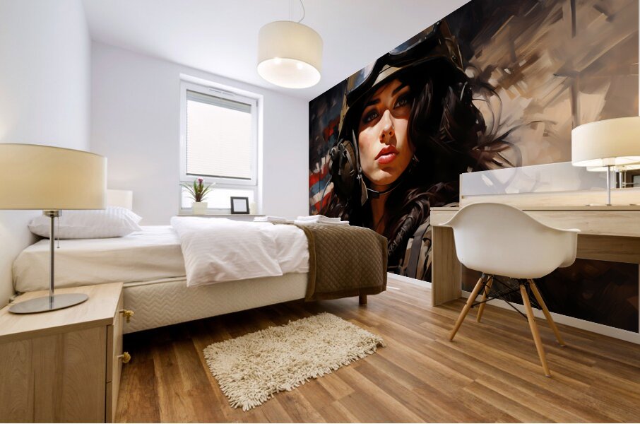 Woman of War – Grit & Grace Portrait Print Mural print