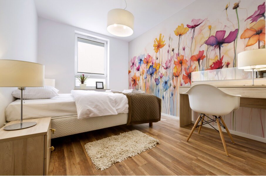 Candy Drip Garden – Abstract Floral Print Mural print