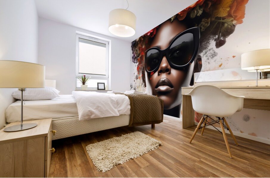 Power & Poise – Modern Afrocentric Portrait Art Print Mural print
