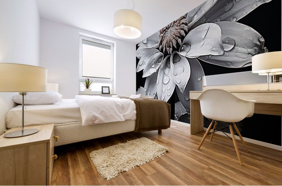 Petal Portrait – Reflective Floral Art Print Mural print