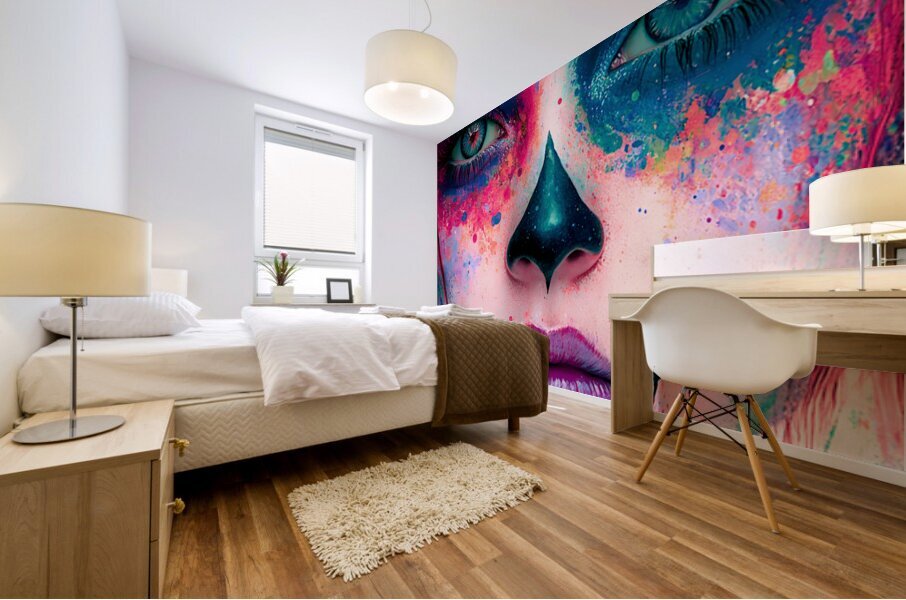 Chica Fiestera De Los Muertos - Party Girl Of The Dead - Dia de los Muertos Art Prints Mural print