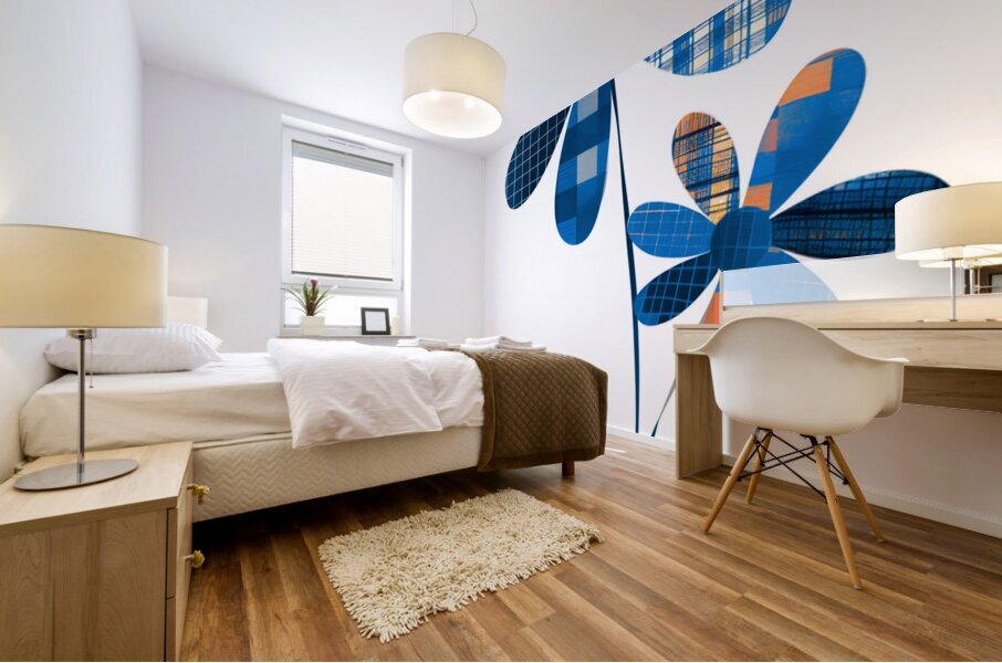 Plaid Botanica 16 - Graphic Floral Art Prints Mural print