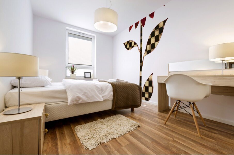 Plaid Botanica 22 - Contemporary Floral Art Prints Mural print