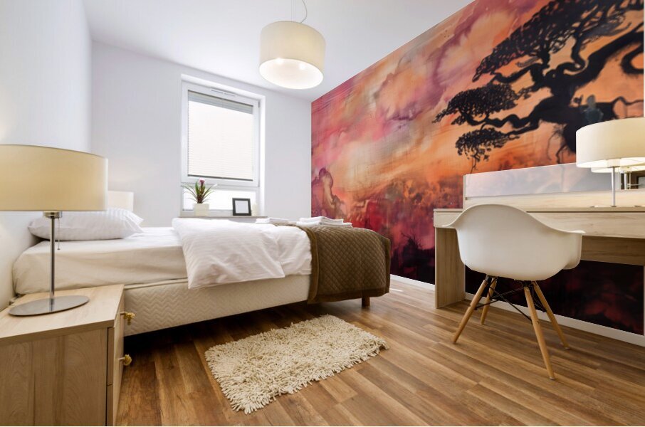 Yuyake No Kodo 夕焼けの鼓動 - Heartbeat Of The Sunset - Japanese Sunset Art Prints Mural print