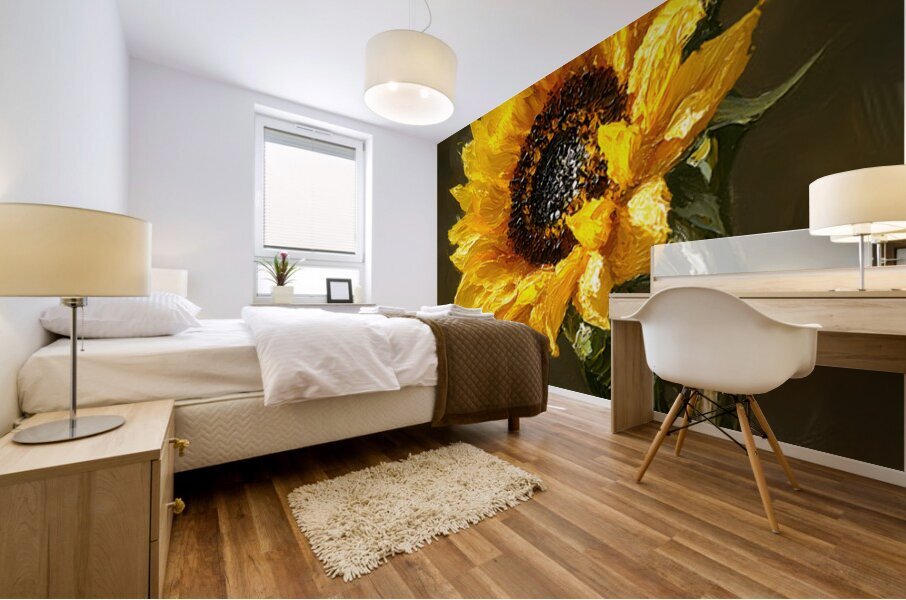 Grace Doree - Golden Grace - Sunflower Portrait Art Prints Mural print