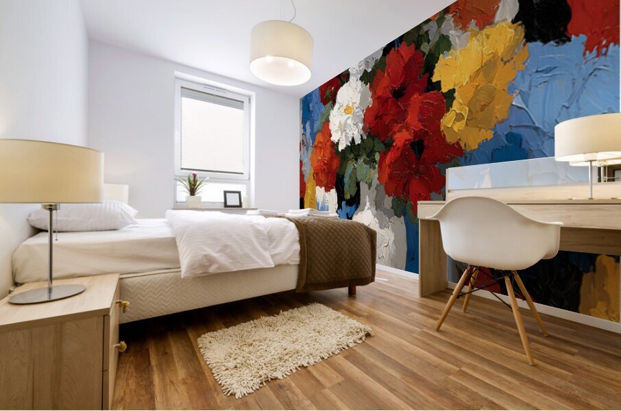 Explosion De Couleurs - Explosion Of Colors - Abstract Floral Art Prints Mural print