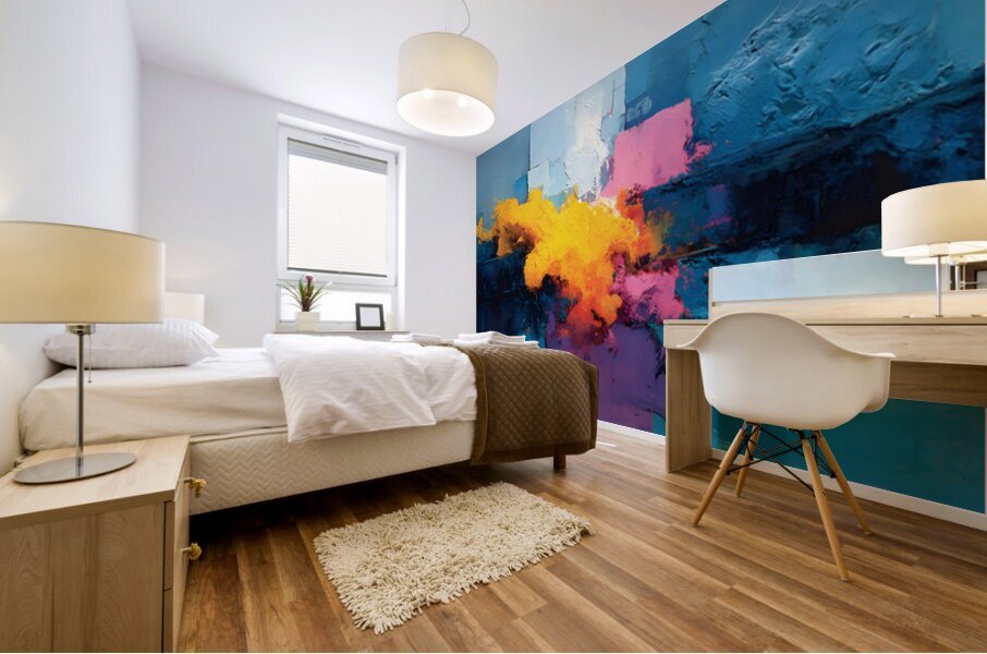 Edge of Light – Geometric Horizon Abstract Print Mural print