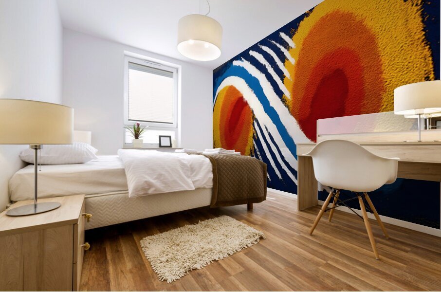 Tangerine Twins – Retro Pop Abstract Print Mural print