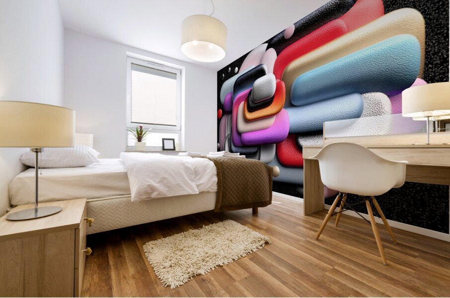 Soft Machines – Retro Tech Tubes Abstract Print Mural print