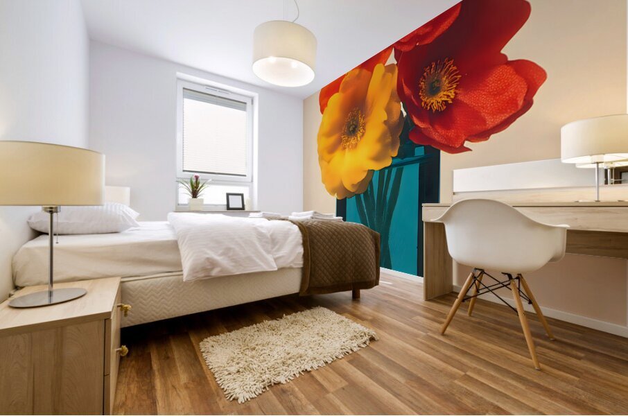 Amber Glass – Bold Bloom Print Mural print