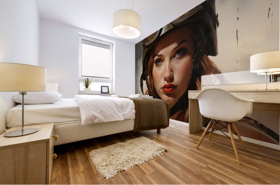 Woman of War – Grit & Grace Portrait Art Print Mural print