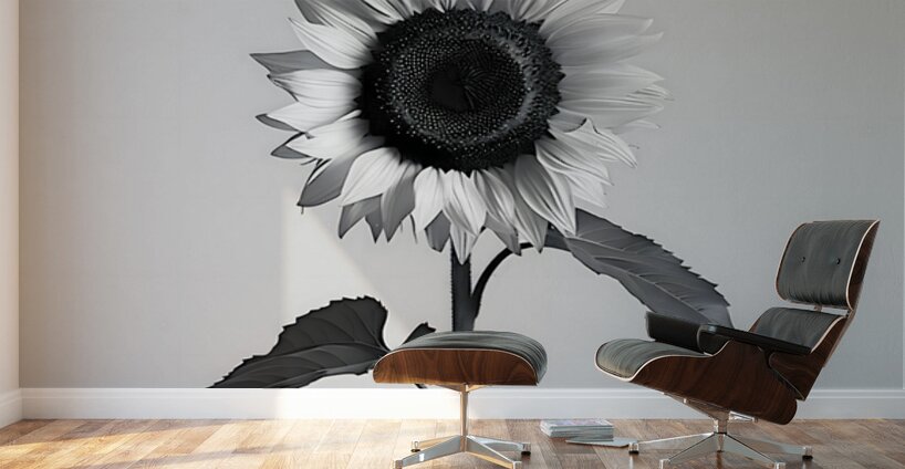 Sunflower Selfie 3 - Sunflower Portrait Art Prints Wall Murals