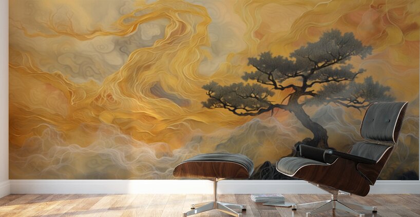 Kintsugi No Kumo 金継ぎの雲 - Clouds Of Kintsugi - Japanese Abstract Art Prints Wall Murals