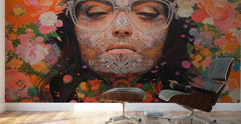 Pensamientos Florales - Floral Thoughts - Pop Surreal Floral Art Prints Wall Murals