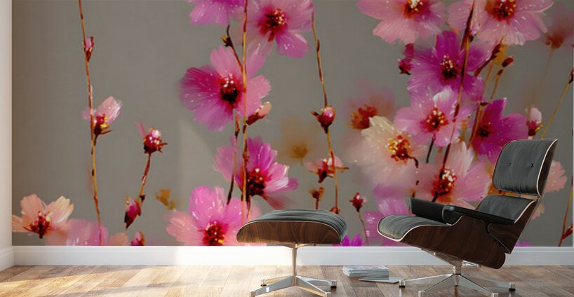 Eveil Des Petales - Awakening Of Petals - Modern Floral Art Prints Wall Murals