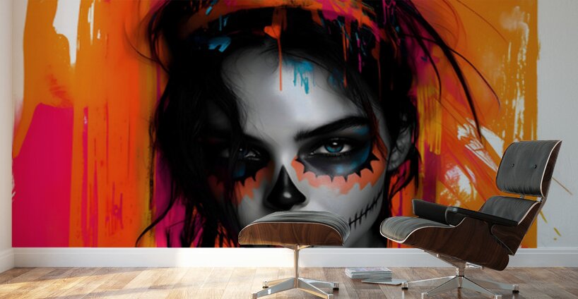 Fuego De Los Muertos - Fire Of The Dead - Dia De Los Muertos Art Prints Wall Murals