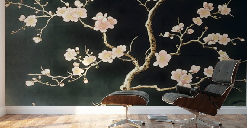 Sakura No Saku 桜の咲く - Blossom In Stillness - Japanese Cherry Blossom Art Prints Wall Murals