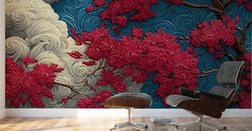 Ten No Hana 天の花 - Flowers Of Heaven - Japanese Floral Art Prints Wall Murals