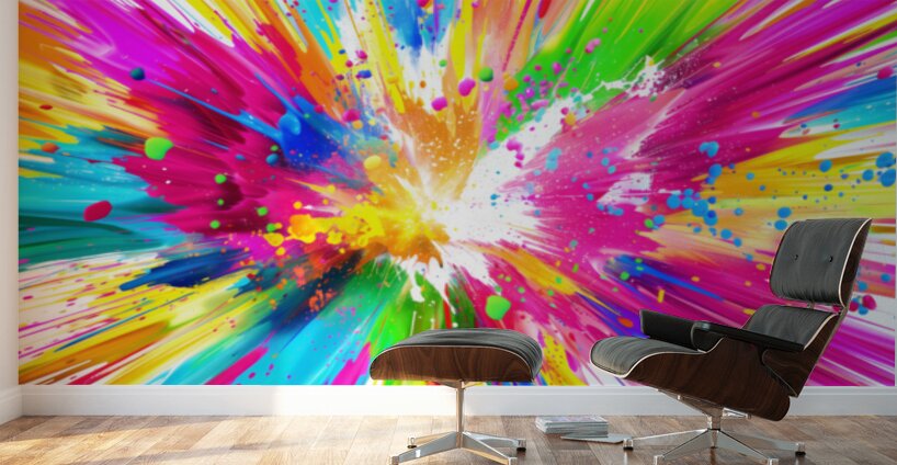 Paintbomb – Color Splash Abstract Art Print Wall Murals