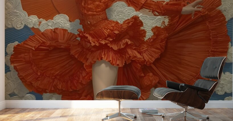 Dancing with the Sky – Vintage Dance Poster Art Print Wall Murals