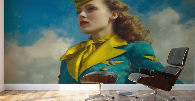 Pride of the Sky – Vintage Portrait Art Print Wall Murals