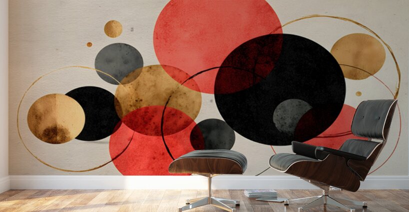 Celestial Orbits – Minimalist Geometry Art Print Wall Murals