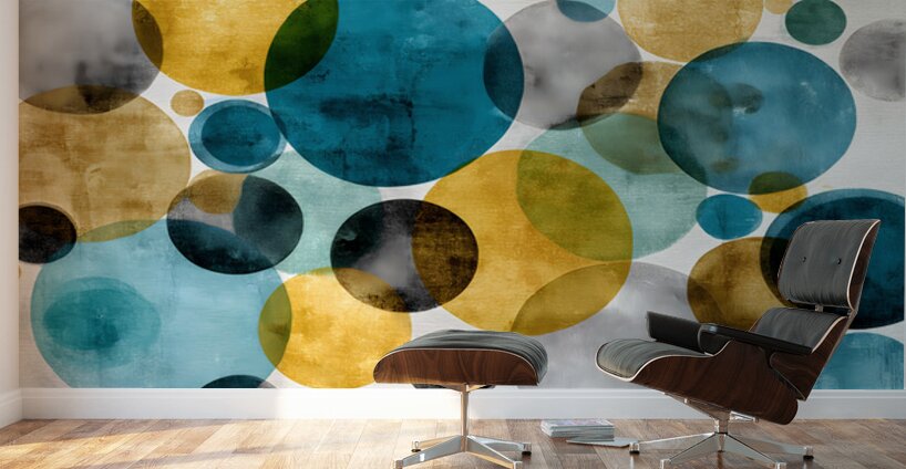 Circles in Balance – Modern Geometric Art Print Wall Murals