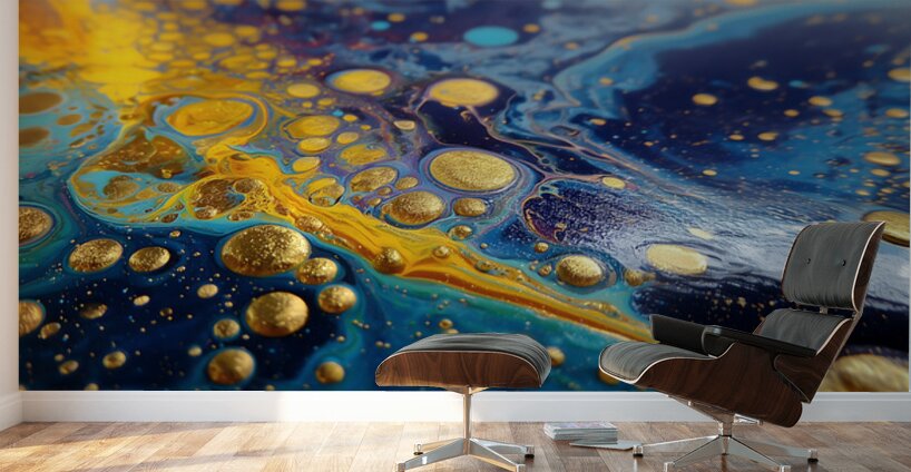 Liquid Groove – Fluid Abstract Art Print Wall Murals